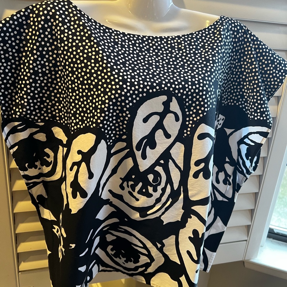 Anne Fontaine Elegant Black and White Women's Top